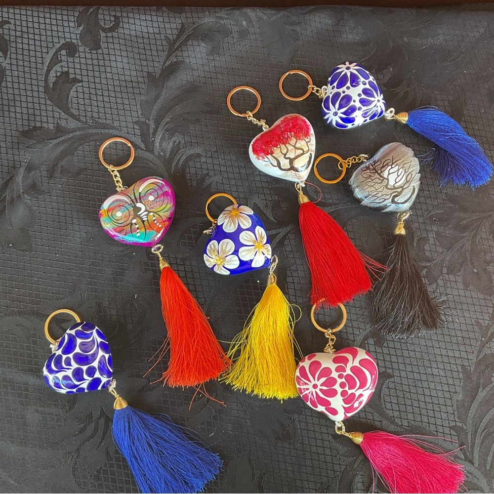 Hands painted key chains